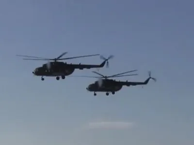Вертолітники провели навчання на полігоні в районі АТО