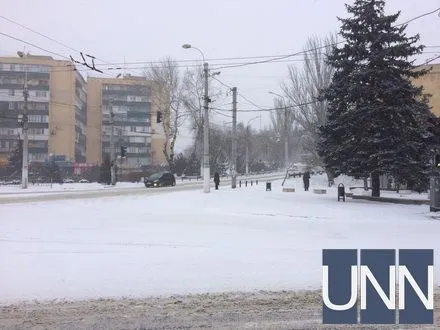 Во время снегопада в Донецкой области полиция перешла на усиленный режим патрулирования