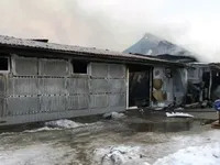 В Житомирской области ликвидируют масштабный пожар в магазине стройматериалов