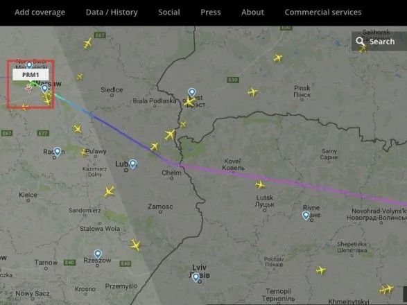 У партії Саакашвілі заявили, що літак їх лідером за кілька хвилин приземлиться у Варшаві