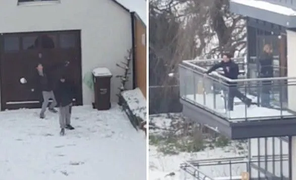 В Дублине полицейские задерживали правонарушителей, играя с ними в снежки