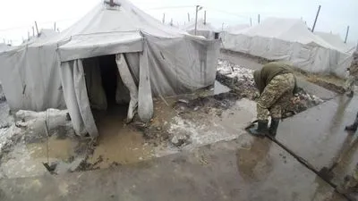 Свидетель рассказал, как загорелась военная палатка на полигоне "Широкий лан"