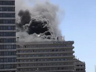 В центре Барселоны загорелся отель