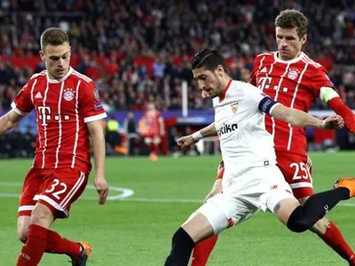 "Бавария" минимально победила "Севилью" в четвертьфинальной игре Лиги чемпионов