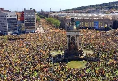 В Барселоне снова протестовали против задержания лидеров Каталонии