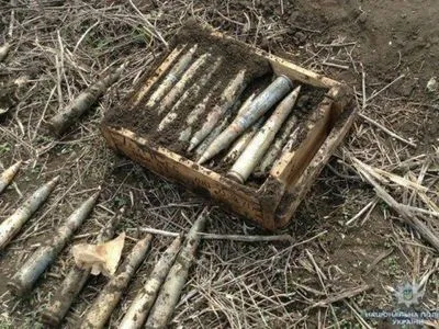В Донецкой области из-под земли выкопали схрон с сотнями боеприпасов