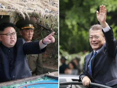 Ким Чен Ын посадит сосну в Южной Корее