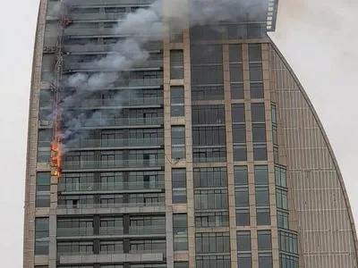 В Баку загорелась Trump Tower