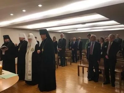 Патріарх Філарет у ЄП помолився за єдність Української церкви