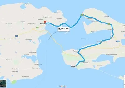 Google додав Кримський міст на свої карти