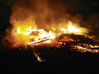 Деревянная церковь сгорела в Житомирской области