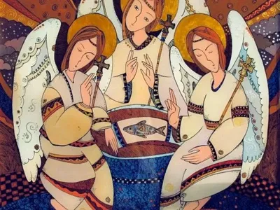 Порошенко на Троицу показал икону современной украинской художницы