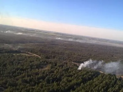 Лісова пожежа на Херсонщині: гасять літаками і вертольотом