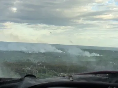 Оприлюднено фото пожежі у Чорнобильській зоні