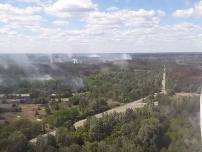 Площадь пожара в Чернобыльской зоне уменьшили