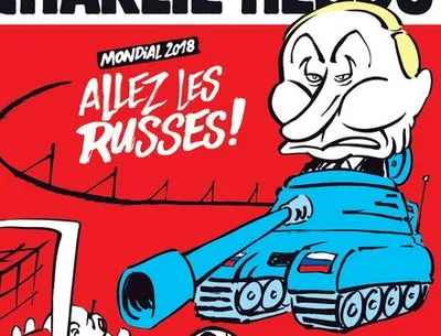Путин на танке: Charlie Hebdo опубликовал карикатуру к ЧМ-2018