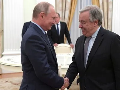 Гутерреш і Путін обговорили заяву Радбезу по ситуації на Донбасі