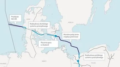 Выбрано маршрут газопровода Baltic Pipe