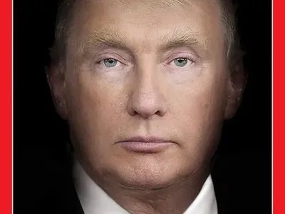 Time "скрестил" лицо Путина и Трампа на новой обложке
