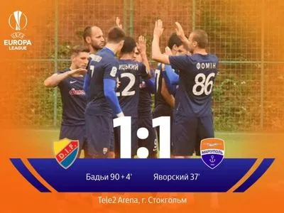 "Мариуполь" упустил победу в гостевой игре квалификации Лиги Европы