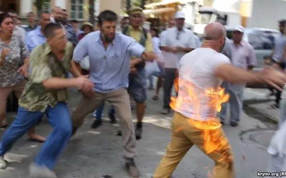 В центре Симферополя крымско-татарский активист совершил самосожжение