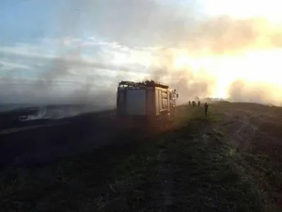 Возле Львова произошло масштабное возгорание стерни