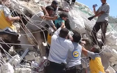 Появилось видео с места взрыва в Идлибе, где погибли 12 детей