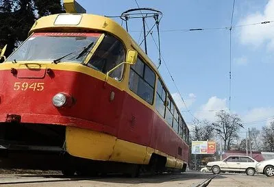 Непогода в Киеве заблокировала движение трамваев