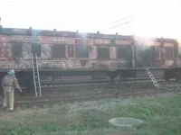 На станції на Харківщині загорівся пасажирський вагон
