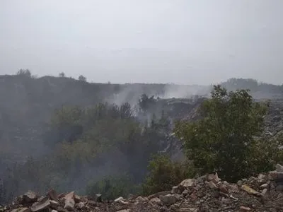 Пожар на свалке в Донецкой области потушили