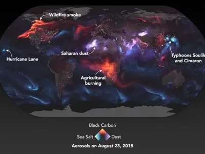 NASA разработало карту облаков из пыли