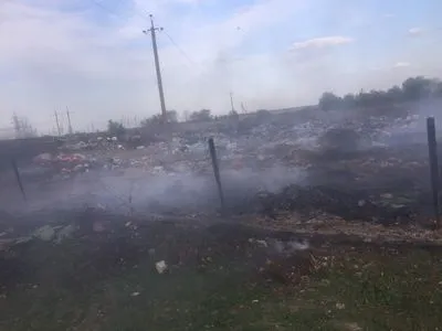 В Житомирской области горела свалка площадью 600 кв. метров