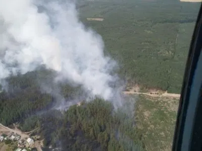 В Харьковской области горят лес и хозяйственные постройки: к тушению привлекли вертолет