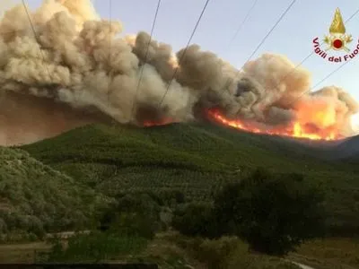 В Італії спалахнула лісова пожежа: близько 500 осіб евакуювали