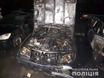 Под Киевом сожгли 7 иномарок