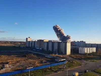 Возле Санкт-Петербурга масштабный пожар: очевидцы сообщают о взрывах
