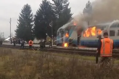 Пассажирский поезд горел в Ровенской области