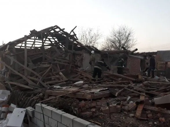 Взрыв полностью разрушил дом в Харьковской области