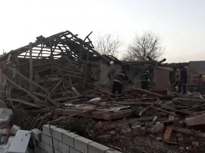 Взрыв полностью разрушил дом в Харьковской области