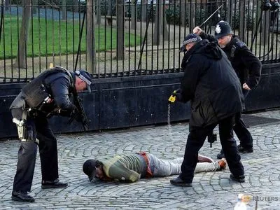 Полиция под парламентом Великобритании угомонила нападавшего шокером