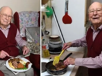 Вино и мясо на гриле: 100-летний англичанин раскрыл секрет долголетия