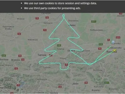 Самолет сделал "елочку" неподалеку от украинско-польской границы