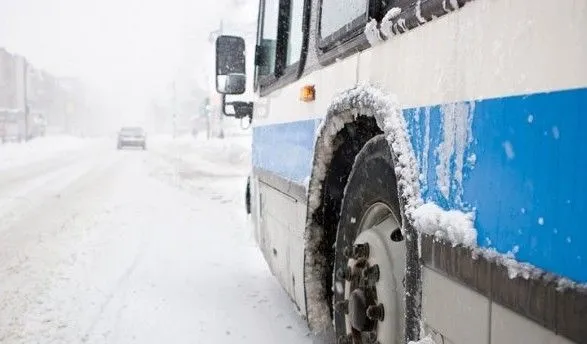 Из-за снегопада отменили половину автобусных рейсов из Полтавы