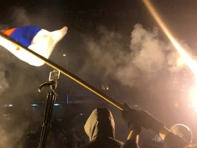 В Белграде прошел антиправительственный протест "желтых жилетов"