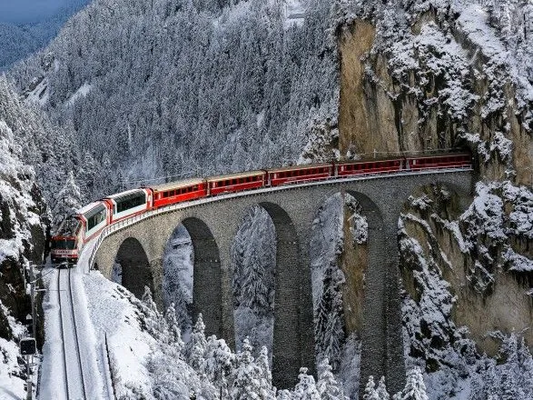 В Австрии поезд врезался в поваленное дерево и остановился