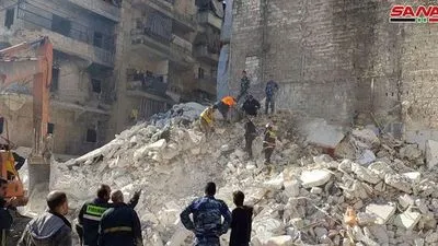 У Алеппо обвалився житловий будинок, загинуло 11 осіб