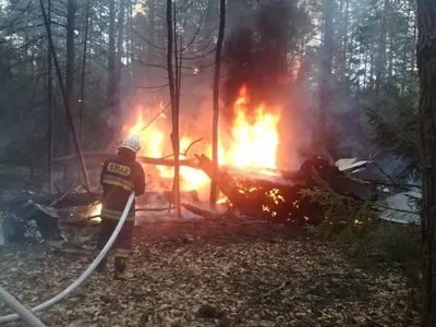 В Польше у села разбился военный самолет