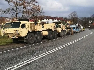 Военные автомобили армии США столкнулись в Польше