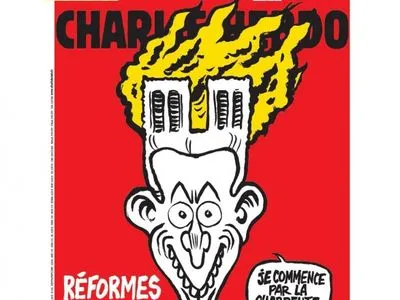 Charlie Hebdo опублікував карикатуру на пожежу у Нотр-Дамі