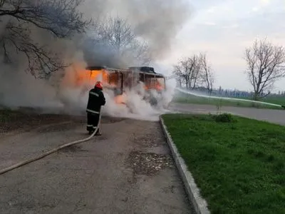 Автобус на Черкащині загорівся на ходу